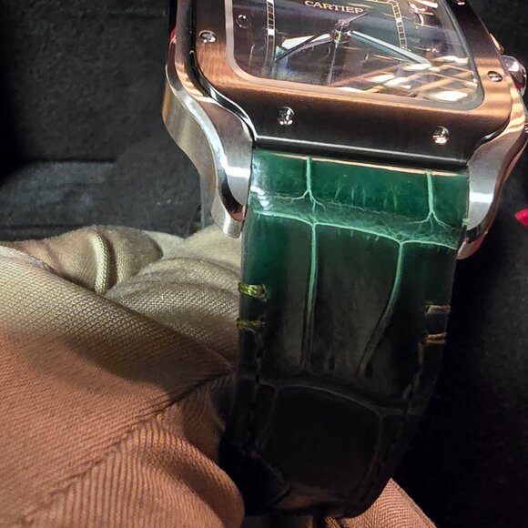 Cartier Santos limited to the middle east - green dial arabic numerals - Picture 8 of 9